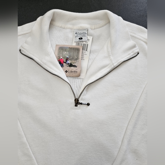 NWT - Cotton Columbia Sportswear Oversize White Half Zip Sweatshirt - L - Picture 3 of 9